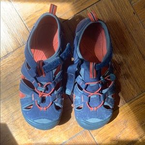 Boy’s Navy and Orange Keen Sandals